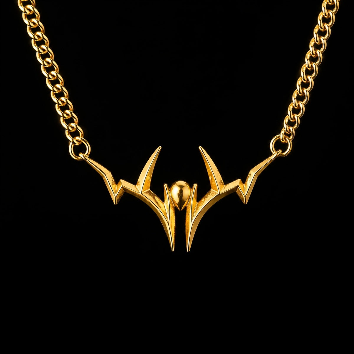 Gothic Mark Pendant Necklace – Titanium Steel Dark Statement Jewelry