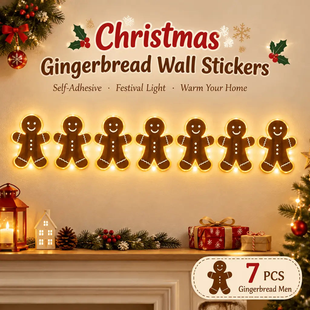 Lighted Santa & Reindeer Christmas Wall Decor
