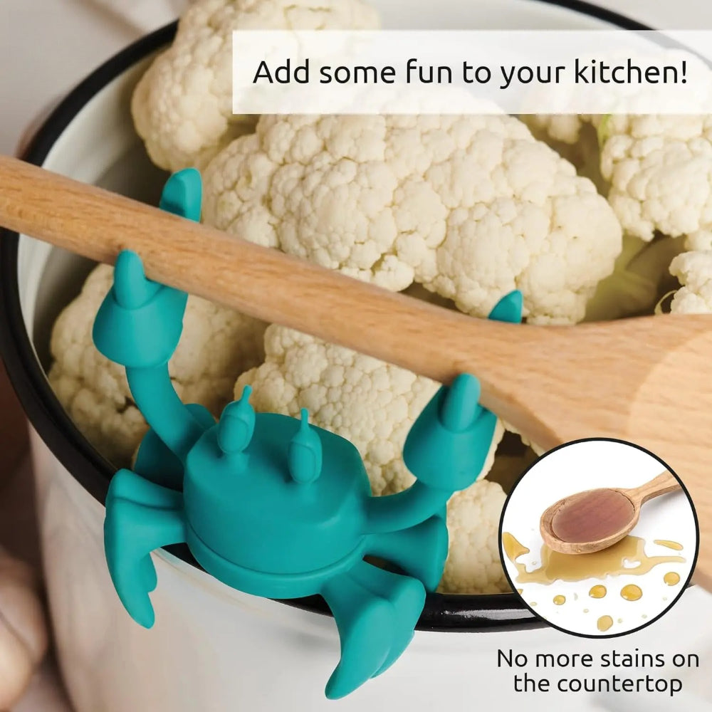 Cute Crab Utensil Rest – Spoon Holder & Kitchen Helper