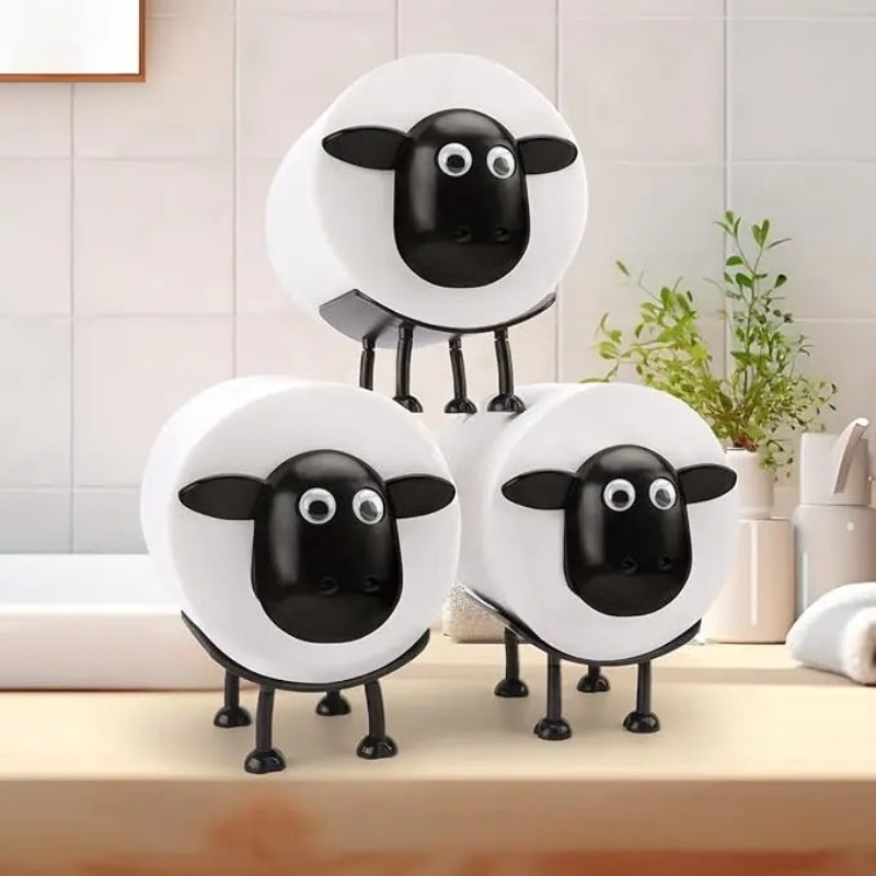 Cute Sheep Toilet Paper Roll Holder – Freestanding Bathroom Storage Organizer