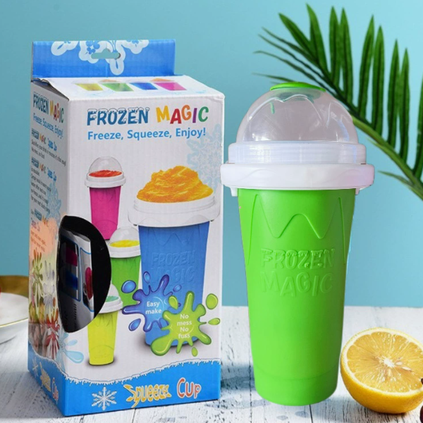 Frozen Magic Slushy Maker Cup – Reusable Silicone Instant Slushie Cup
