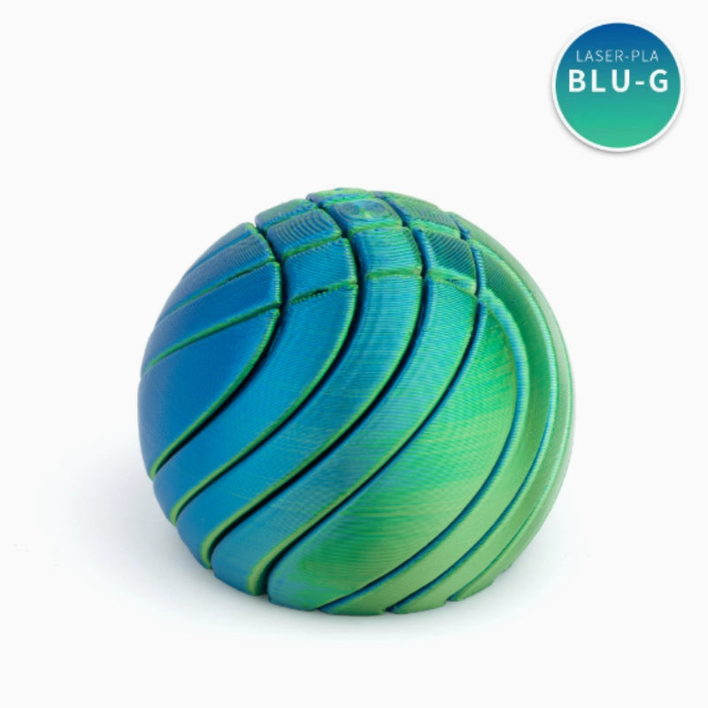 3D Printed Spiral Ball – Liquid Motion Desk Decor