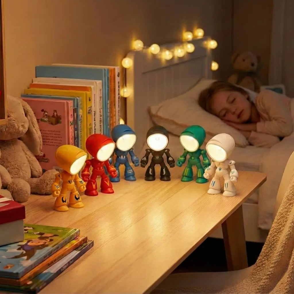 Mini Robot Magnetic Night Light – Adjustable LED Lamp