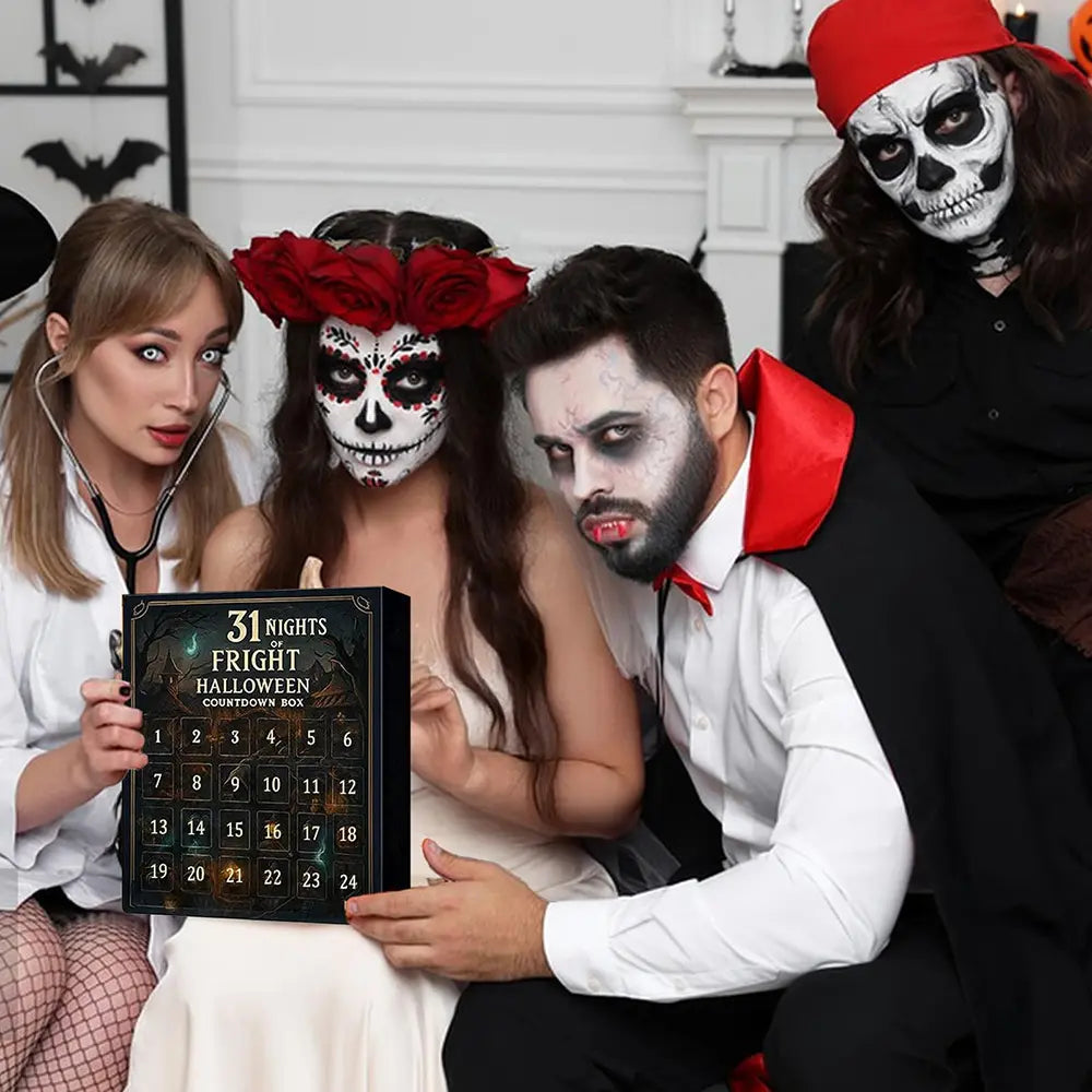 31 Days Halloween Countdown Calendar – Spooky Mini Figurine Surprise Box