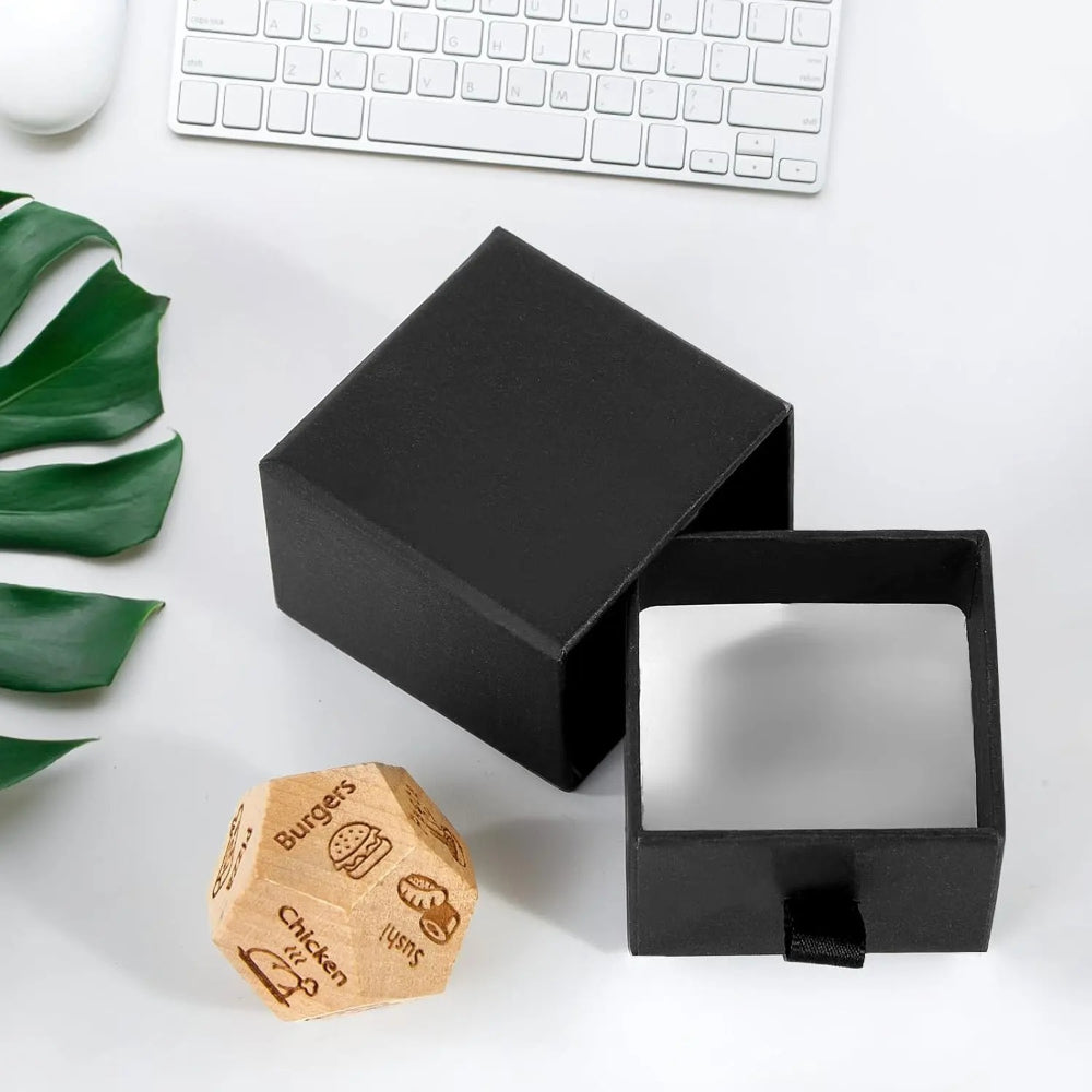 Date Night Food Dice – Wooden Dinner Decision Dice