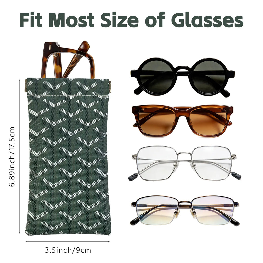 Mini Eyeglass Pouch – Soft Protective Glasses Case with Auto Closure