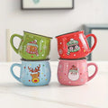 Cute Christmas Ceramic Mug Set – Festive Holiday Coffee Cups