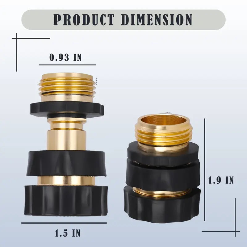 3/4" Garden Hose Quick Connectors