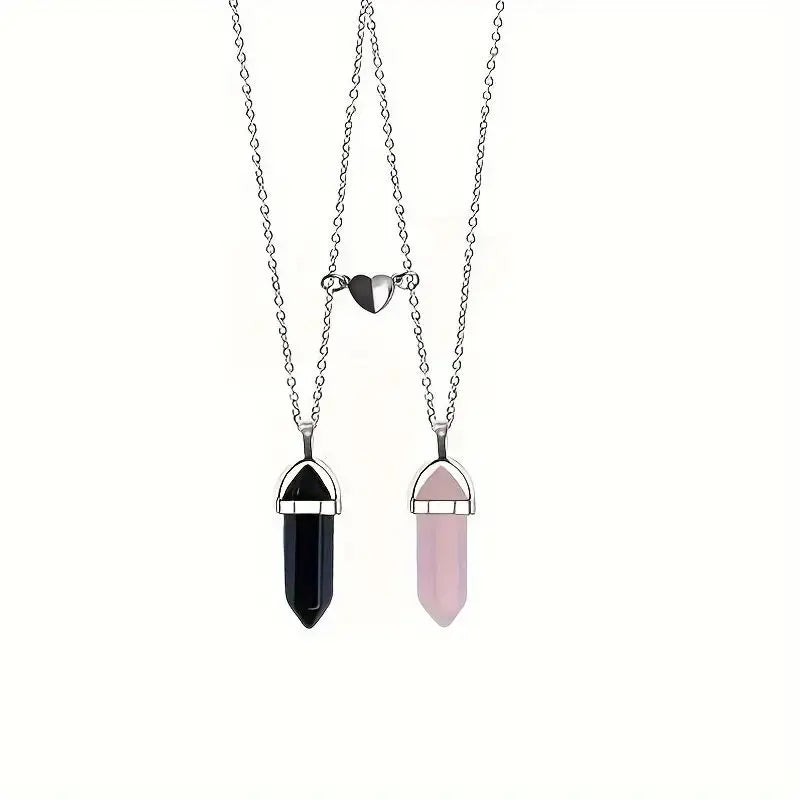 Sun & Moon Couple Jewelry Set – 2 Necklaces + 2 Bracelets