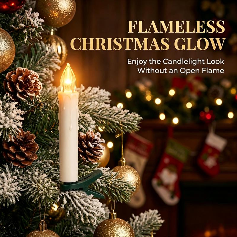 LED Flameless Christmas Tree Candle Lights with Remote – 10/20 Pack