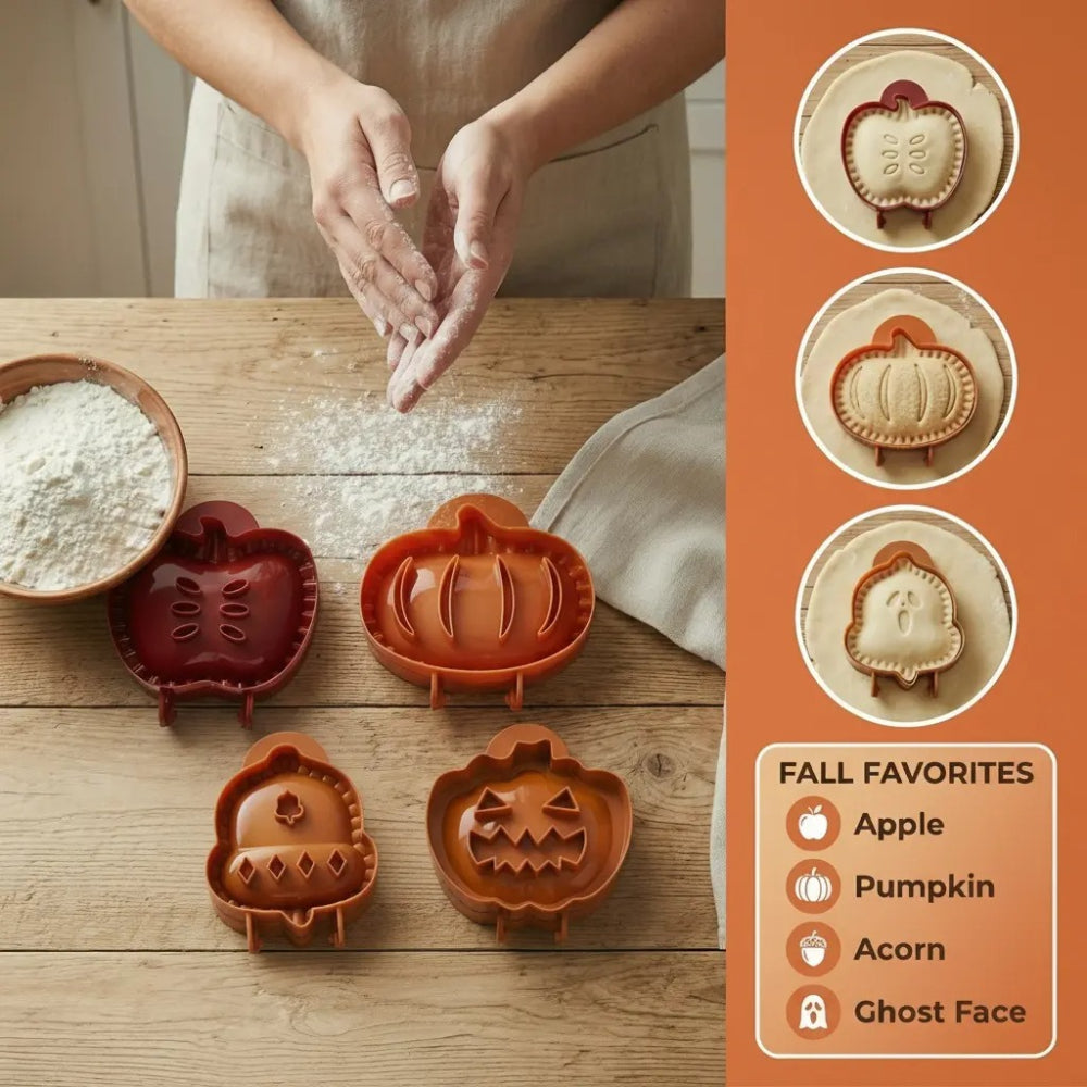3-Pack Hand Pie Molds – Pumpkin & Holiday Baking Set