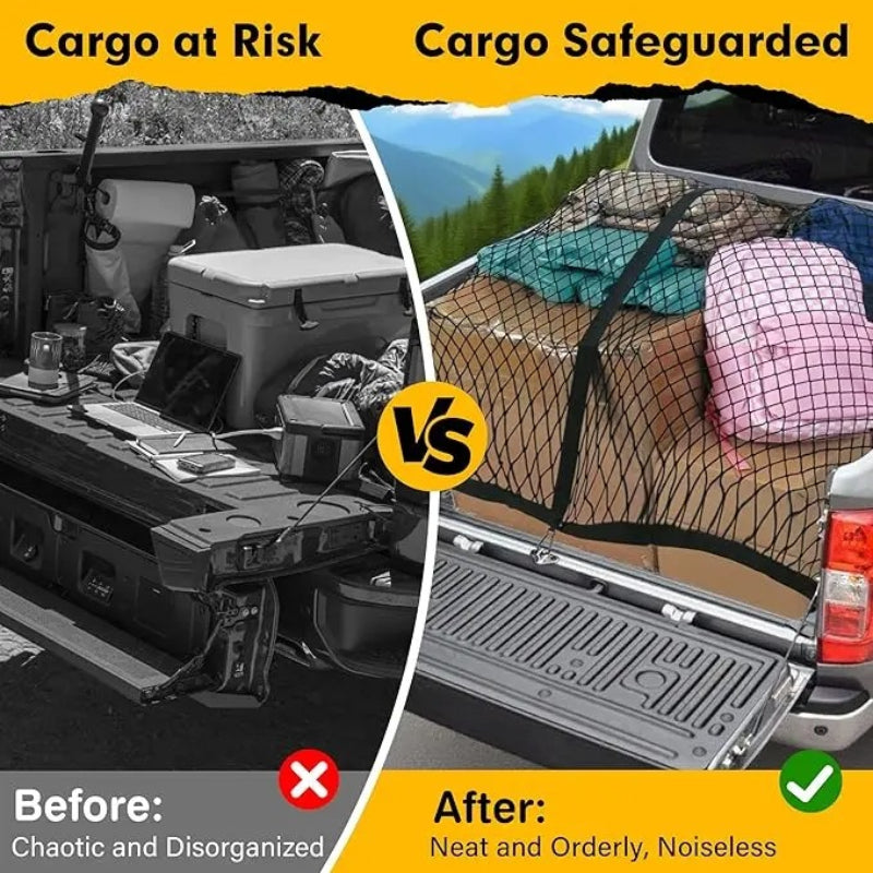 Heavy-Duty Elastic Truck Bed Cargo Net