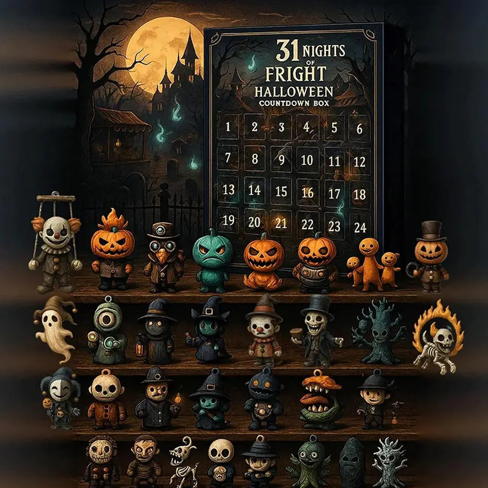 31 Days Halloween Countdown Calendar – Spooky Mini Figurine Surprise Box