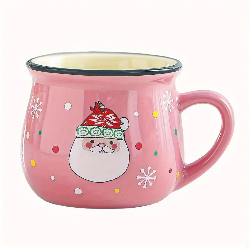 Cute Christmas Ceramic Mug Set – Festive Holiday Coffee Cups