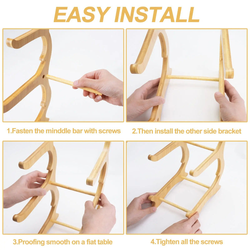 2/3-Tier Bamboo Fruit & Snack Stand with PP Trays
