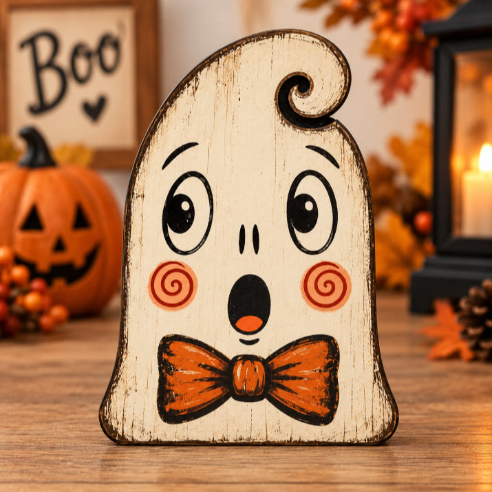 Vintage Halloween Wooden Shelf Sitters – Cute Tabletop Decor