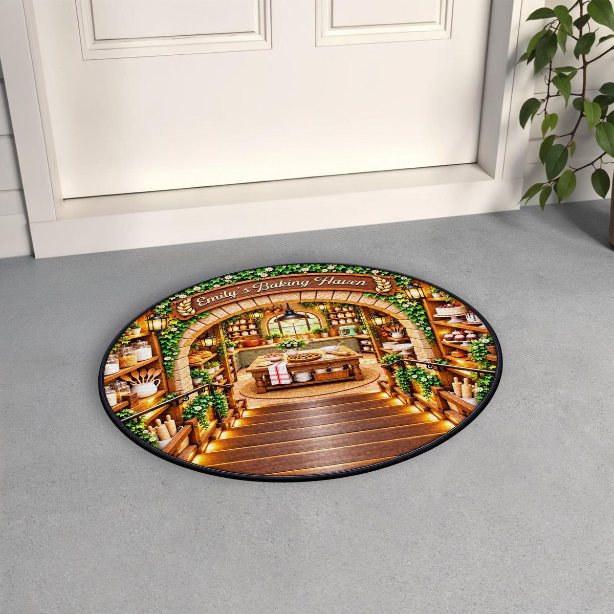 Baking Haven, Personalized Custom Shaped Doormat, Gift For Bakers - 2