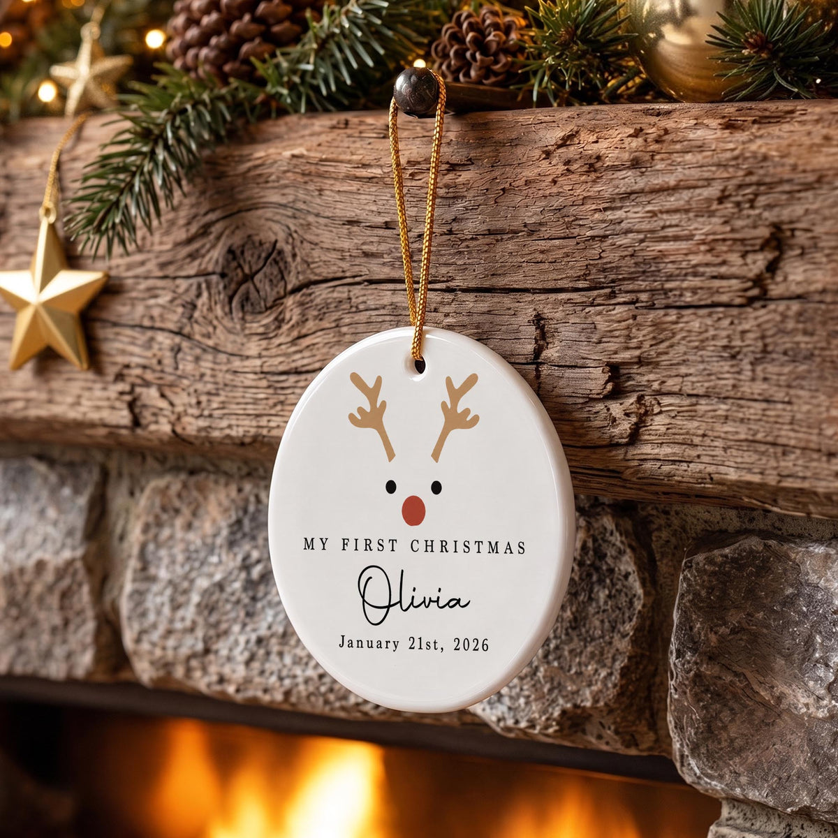 My First Christmas, Ceramic Ornament, Gift For Baby and New Parents - 11