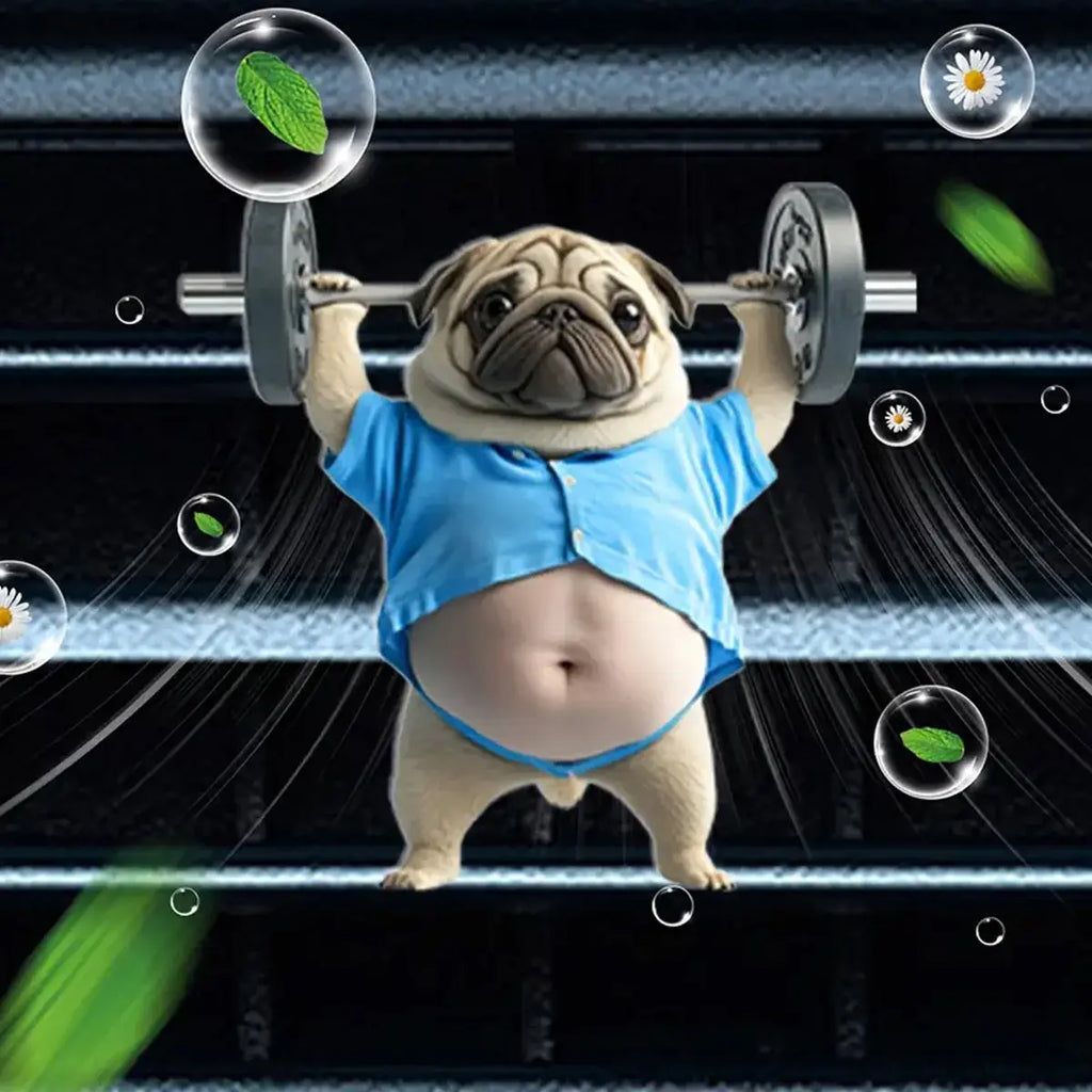 Funny Weightlifting Pug Car Vent Freshener