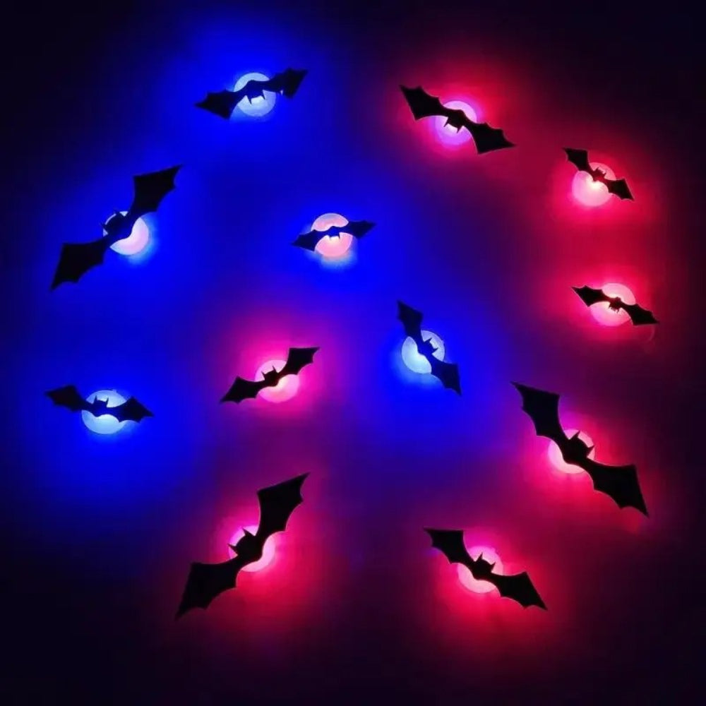 3D LED Halloween Bat Wall Decorations – Spooky Light-Up Decor