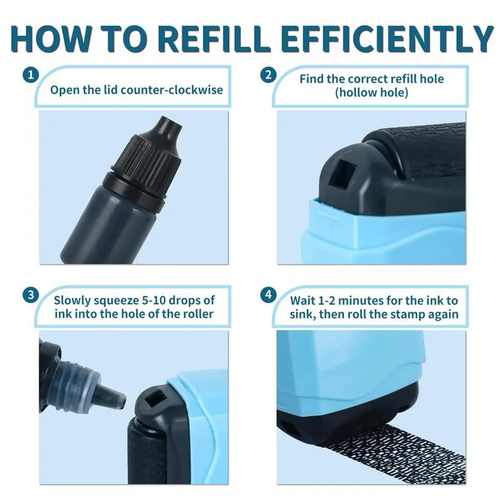 Confidential Privacy Roller Stamp for Personal Information