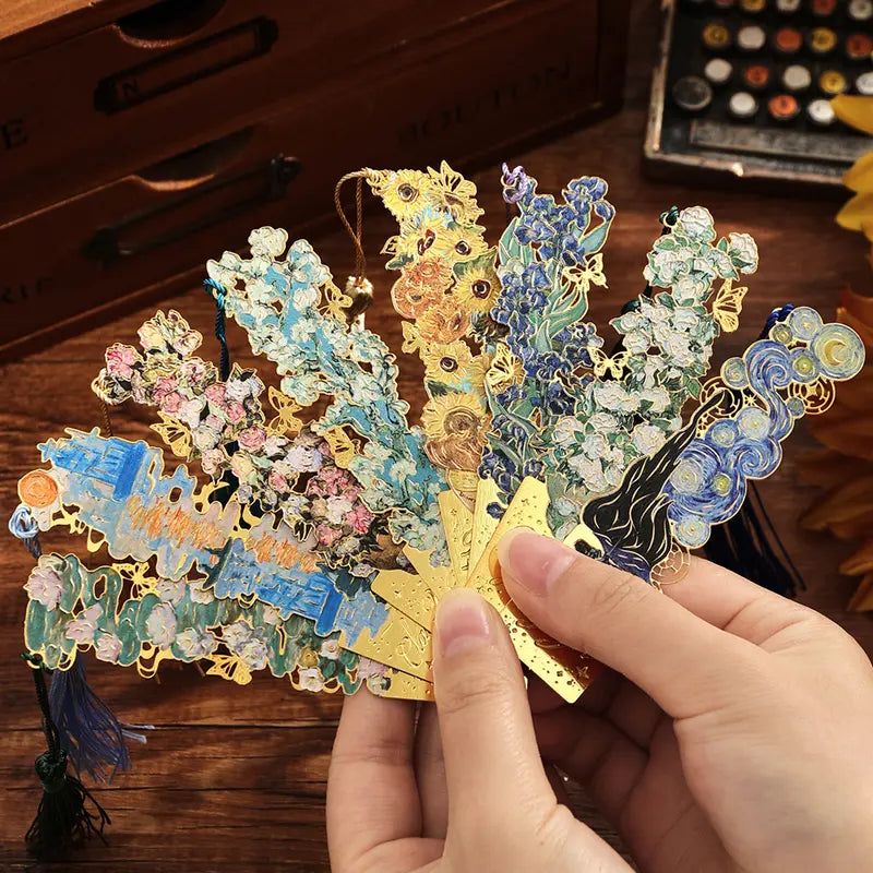 Vintage Art Metal Tassel Bookmarks
