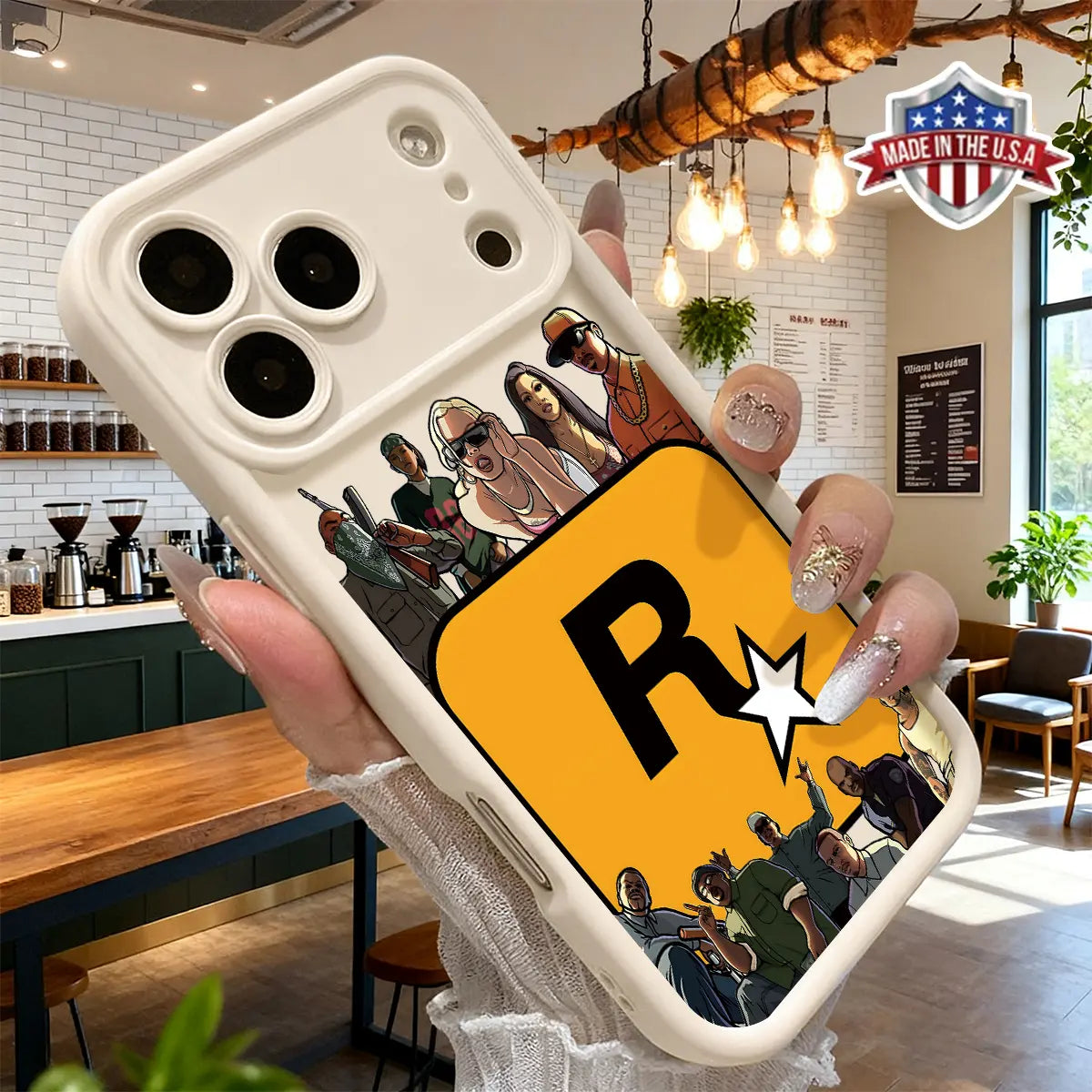 GTA-Inspired Rockstar iPhone Case | Shockproof TPU Protection