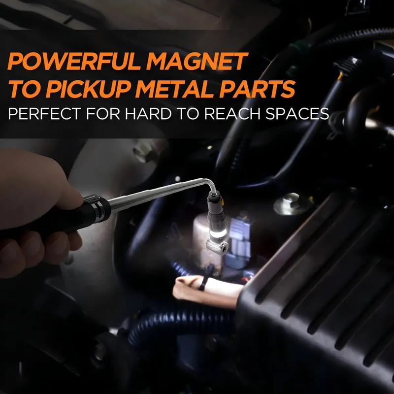 Telescopic Magnetic Pickup Tool with LED Light – Flexible & Extendable