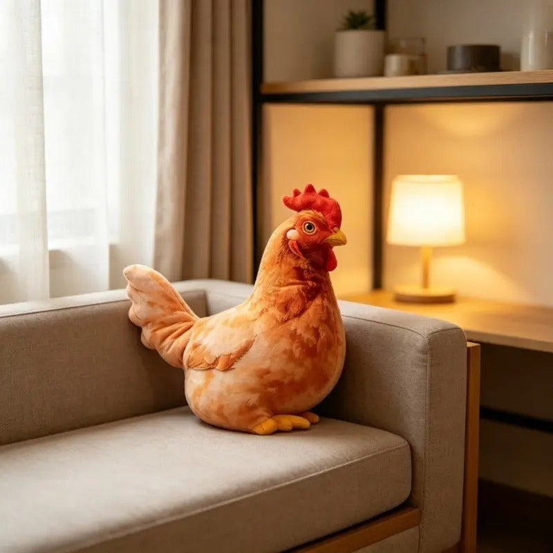Realistic Chicken Plush Pillow