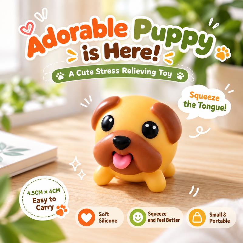 Funny Tongue-Popping Pug Squeeze Toy
