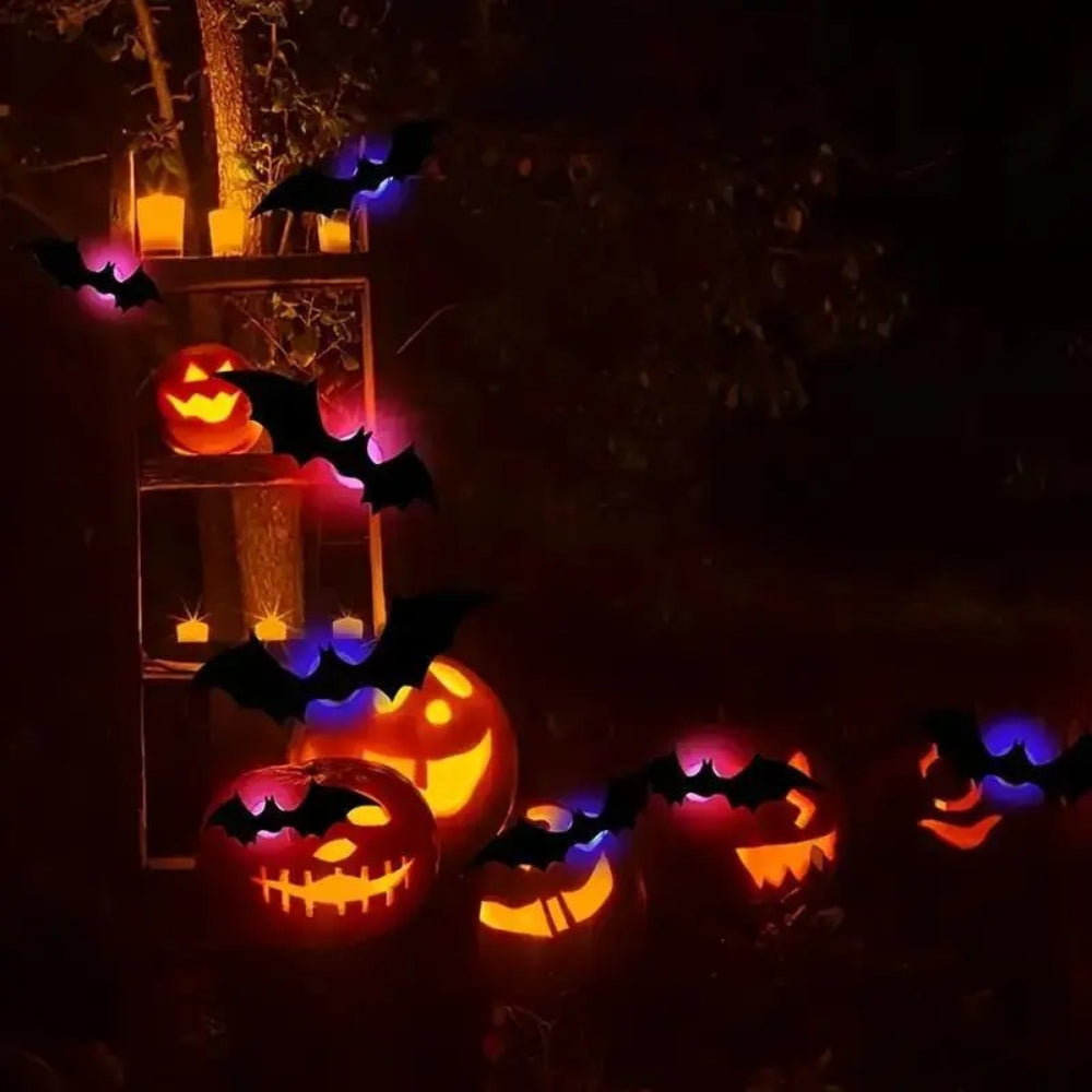 3D LED Halloween Bat Wall Decorations – Spooky Light-Up Decor