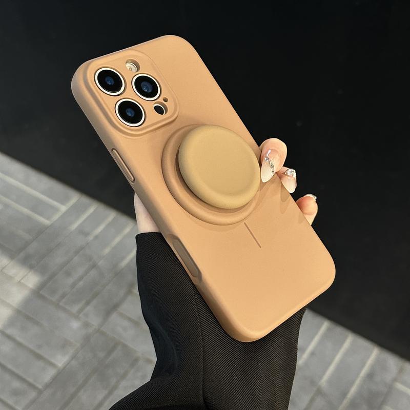 Magnetic Stand Liquid Silicone Full Coverage Phone Case with AI Capture Button