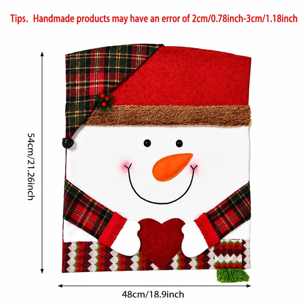 Christmas Character Chair Back Cover – Santa, Snowman & Reindeer