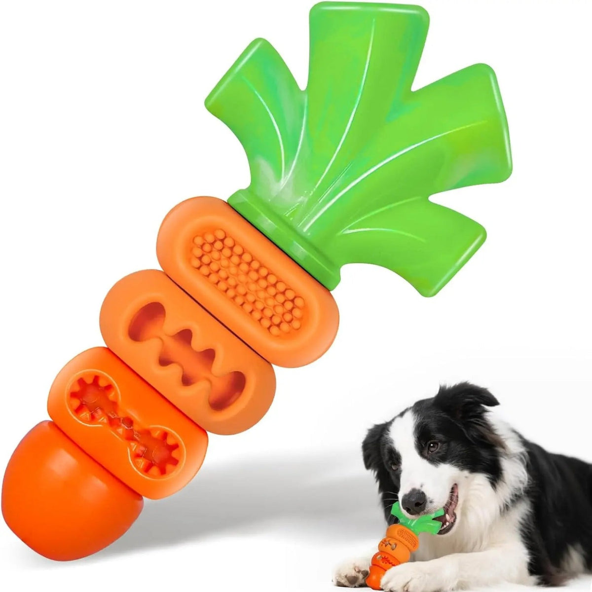 Carrot Dog Chew Toy – Durable Interactive Dental Toy
