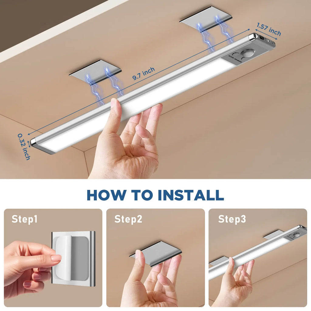 Rechargeable Motion Sensor Magnetic Cabinet Light