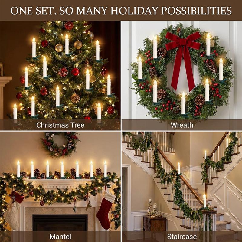 LED Flameless Christmas Tree Candle Lights with Remote – 10/20 Pack