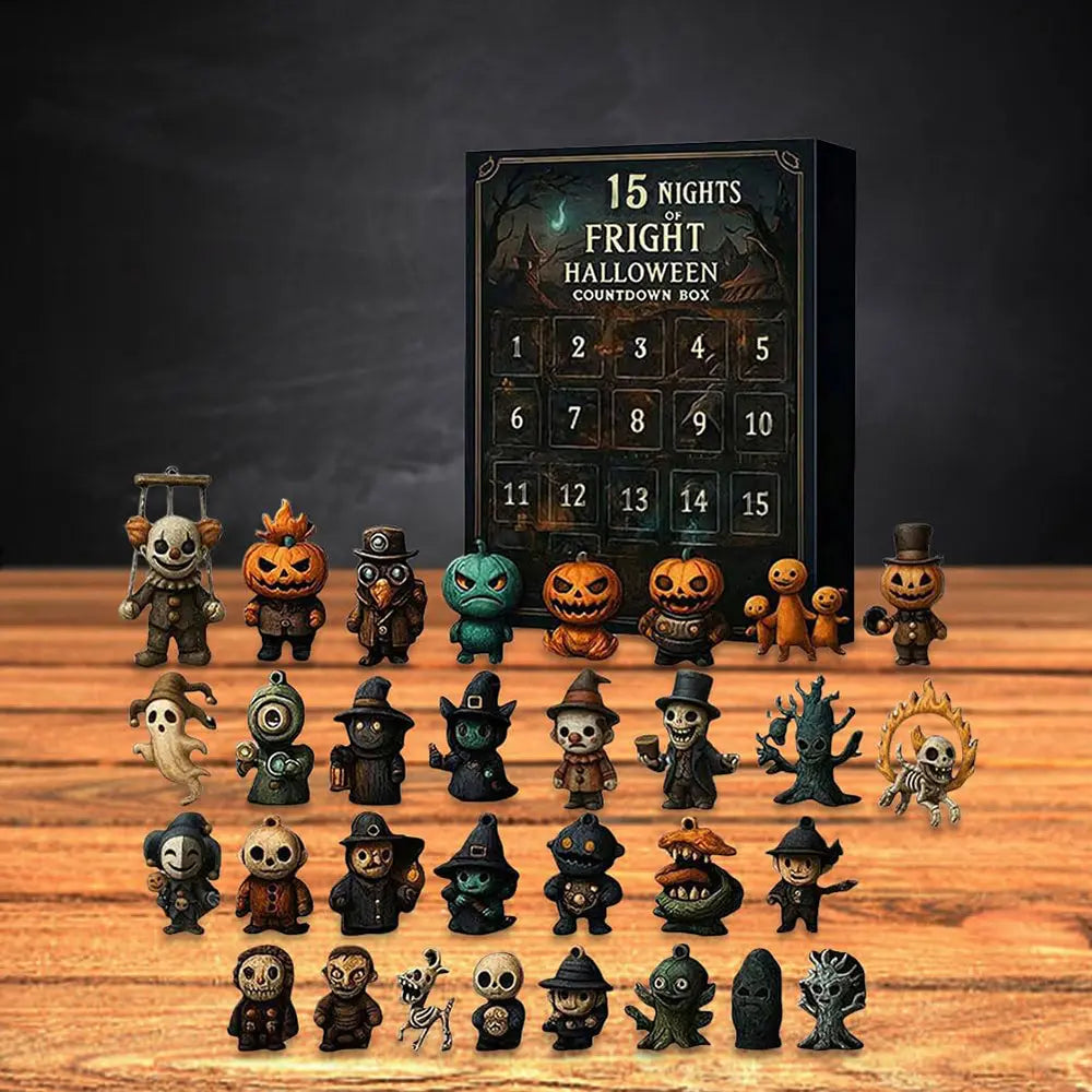 31 Days Halloween Countdown Calendar – Spooky Mini Figurine Surprise Box