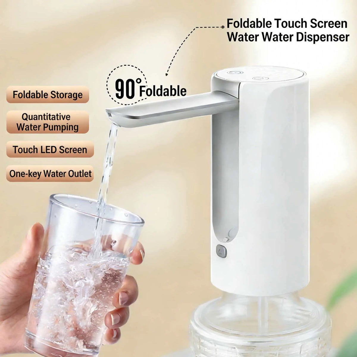 Rechargeable Foldable Water Dispenser Pump