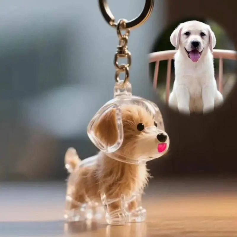 Dog Fur Keepsake Keychain – Pet Hair Memory Charm
