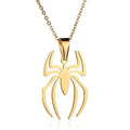 Stainless Steel Spider Pendant Necklace