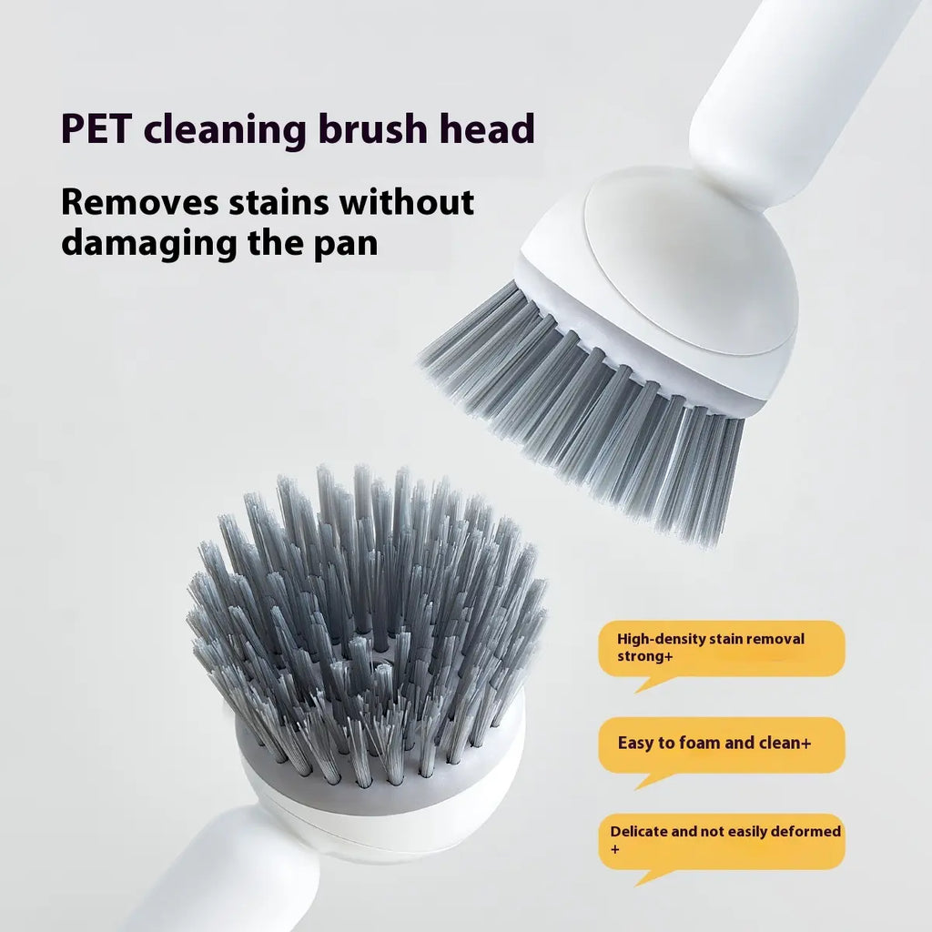 6-in-1 Soap Dispensing Dish Brush – Rotating Kitchen Scrub Brush