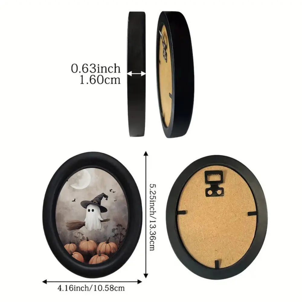 Halloween Ghost Oval Wall Art
