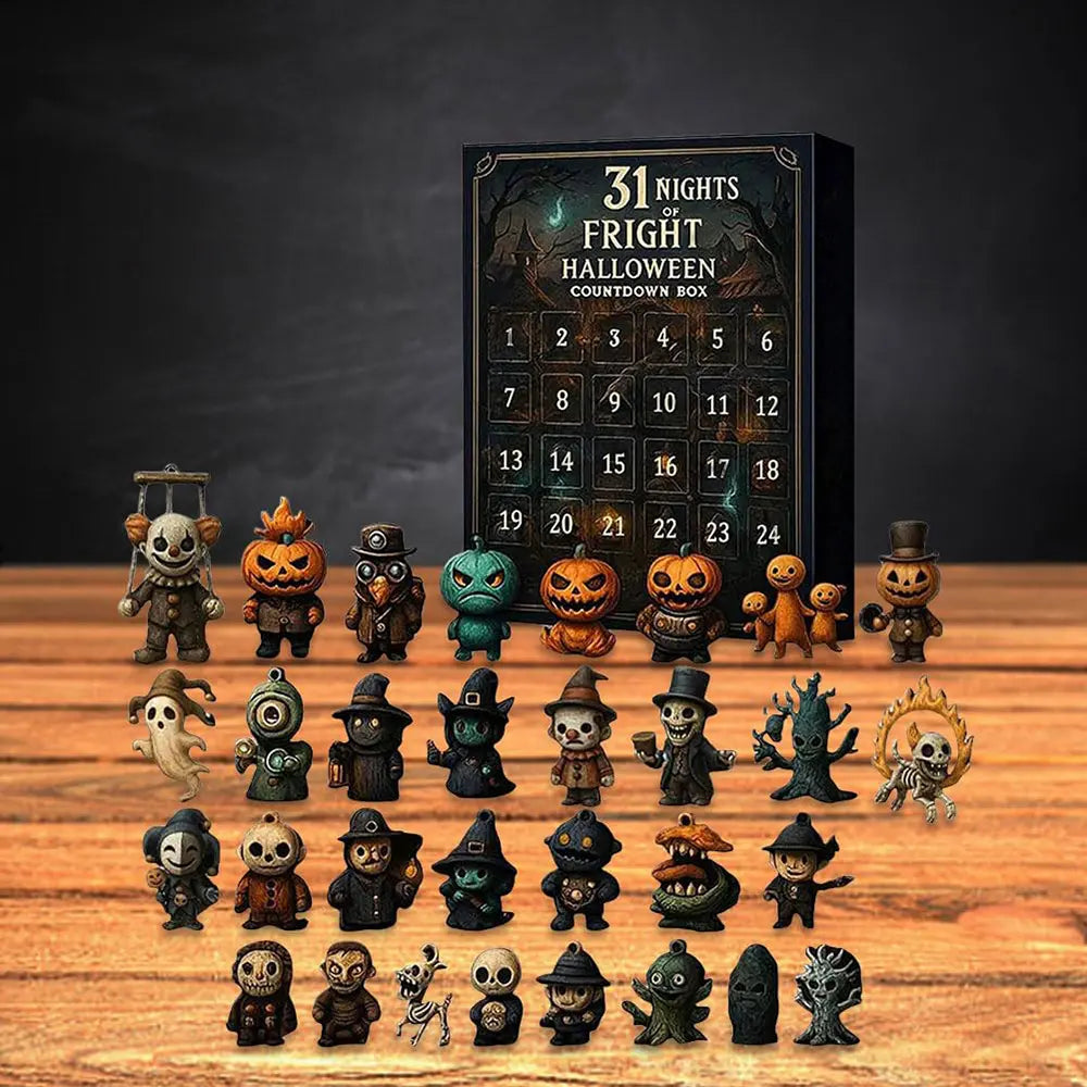 31 Days Halloween Countdown Calendar – Spooky Mini Figurine Surprise Box