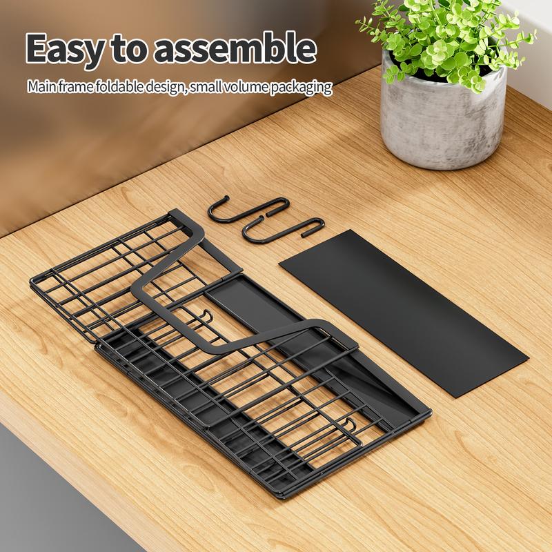 Magnetic Fridge Storage Basket with Hooks