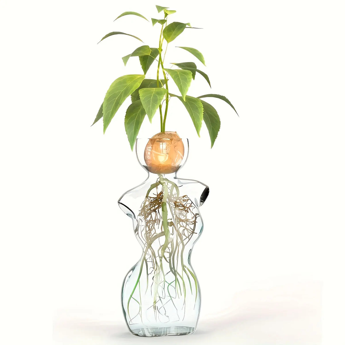 Female Silhouette Glass Propagation Vase