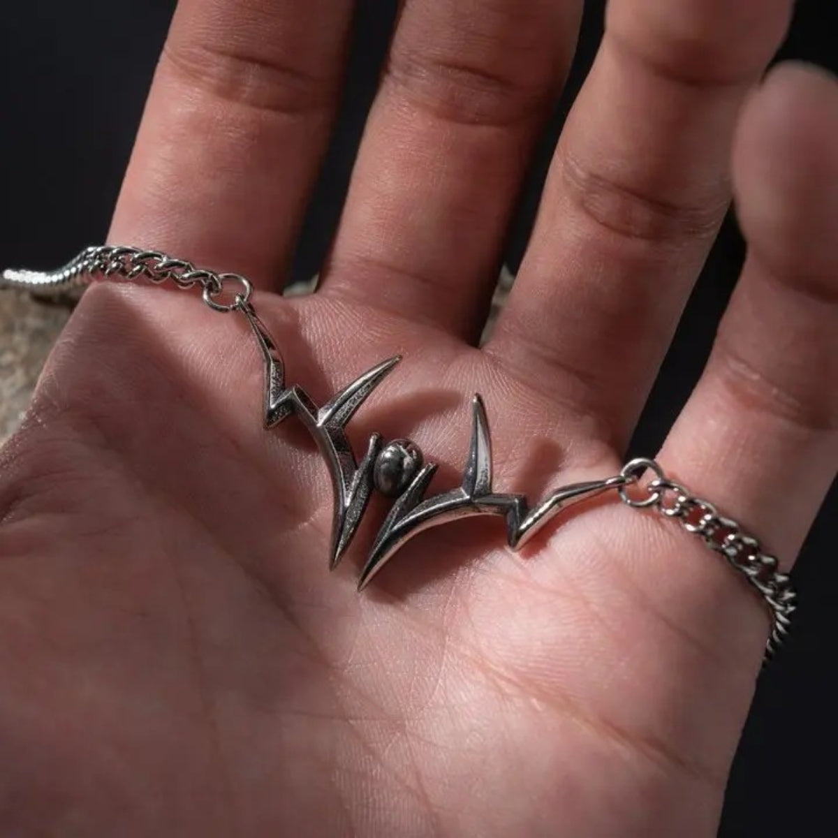 Gothic Mark Pendant Necklace – Titanium Steel Dark Statement Jewelry