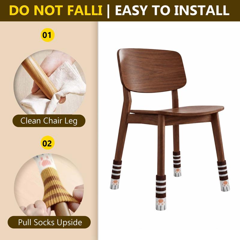 Knitted Chair Leg Socks – Anti-Scratch Floor Protectors