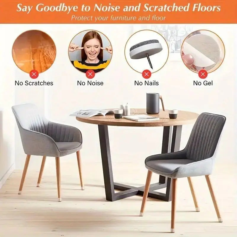 Universal Chair Leg Floor Protectors – Non-Slip Furniture Covers