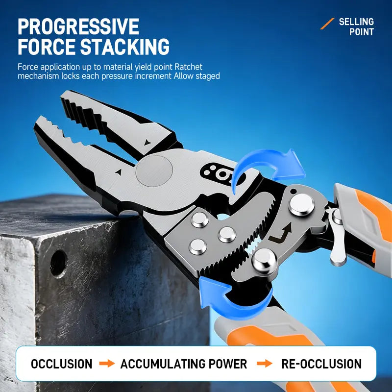 Self-Locking Ratchet Pliers