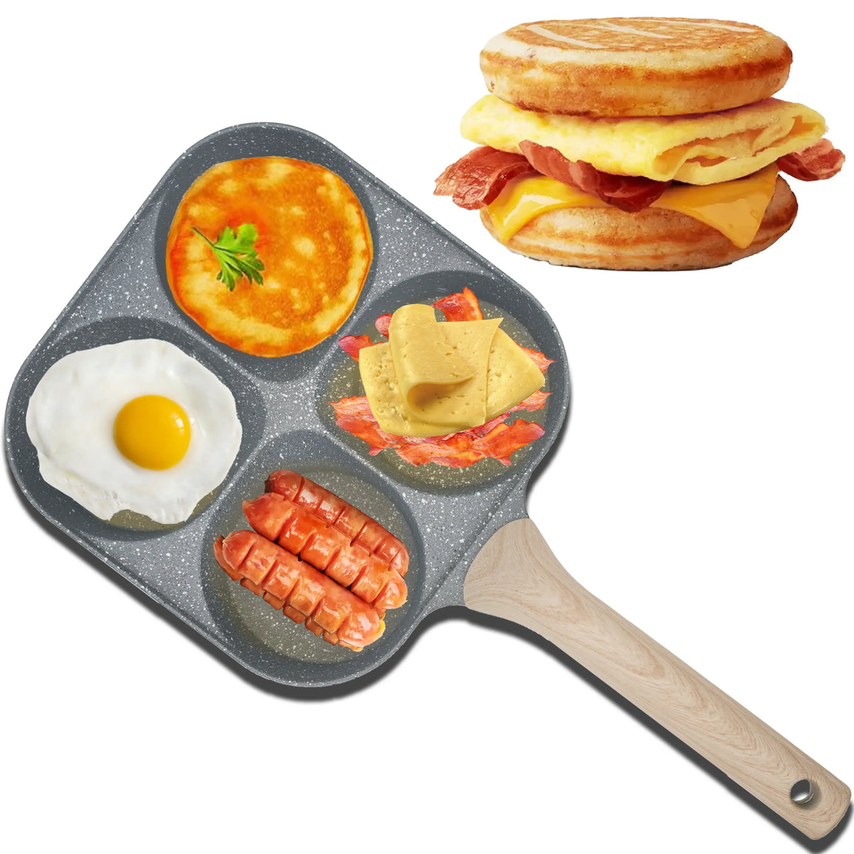 4-Cup Nonstick Egg & Breakfast Frying Pan